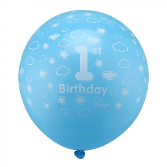 Latex baloni 1st birthday - plavi