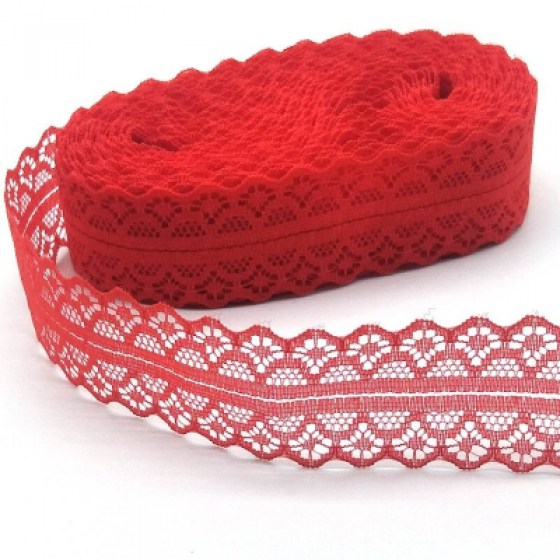 Čipka crvena 25mm