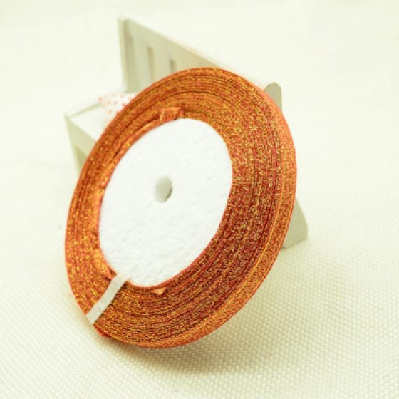 Organza traka glitter narančasta