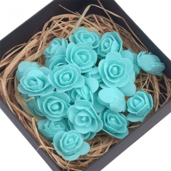 Poliform ružice tiffany plave - mint 3cm 